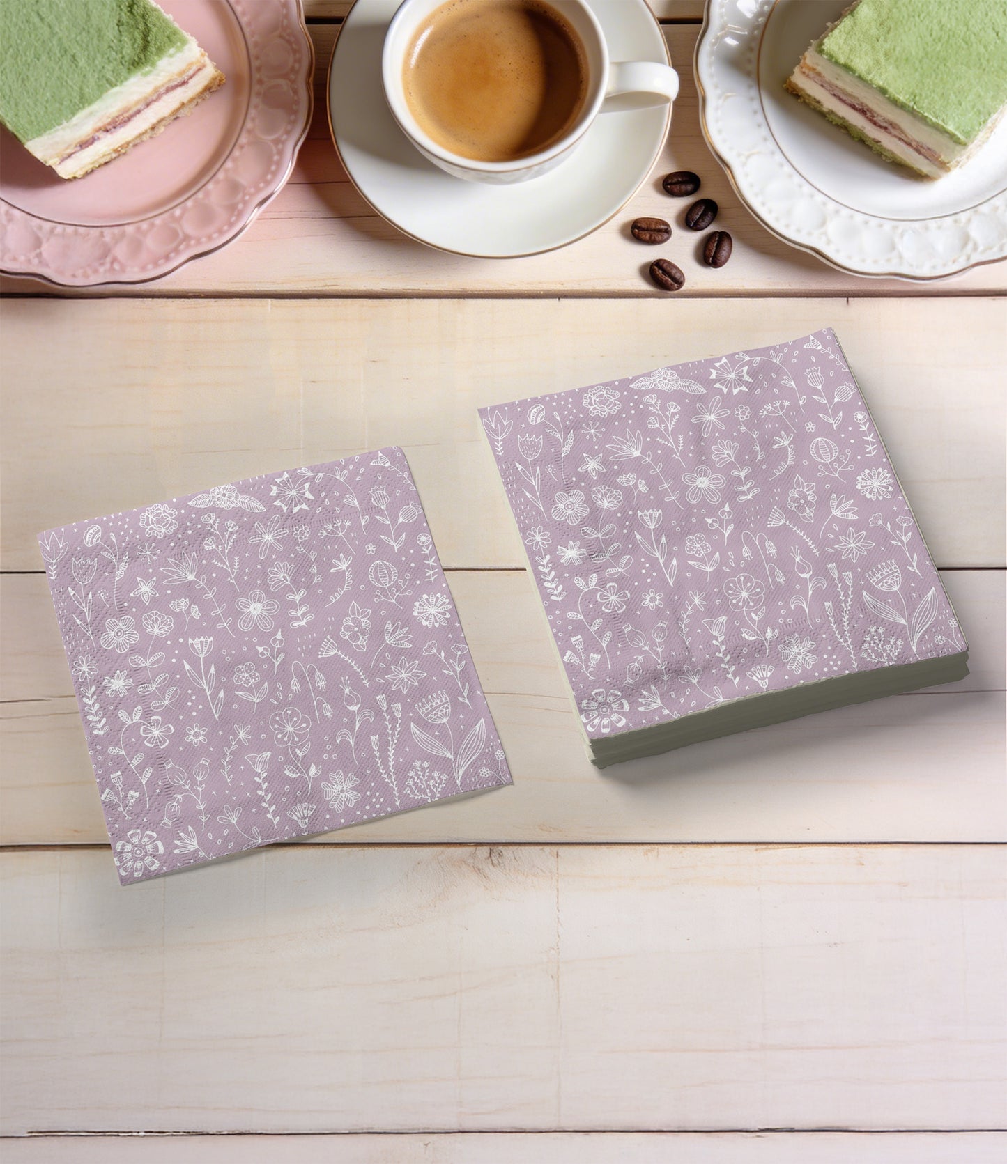 Papierservietten | ppd | Pure Flower blueberry 25 | 33x33cm | 20 Stk.
