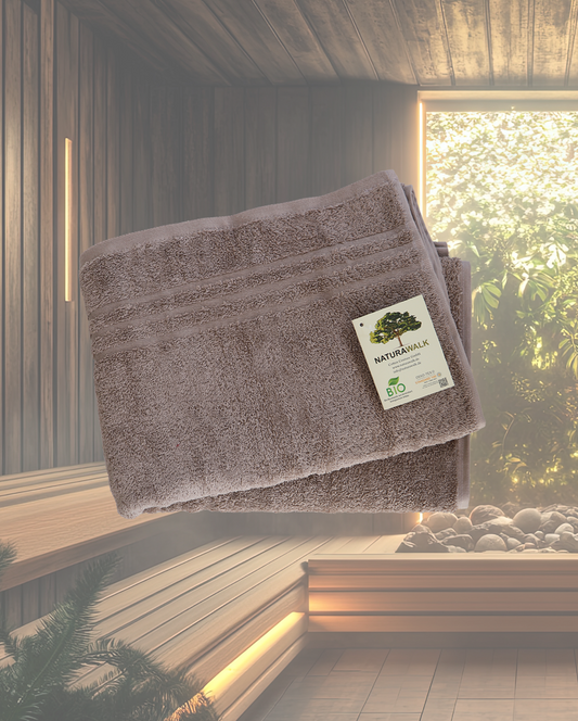 Saunatuch | NATURAWALK | Milano Exclusiv Mauve | 70x200cm | Bio-Baumwolle