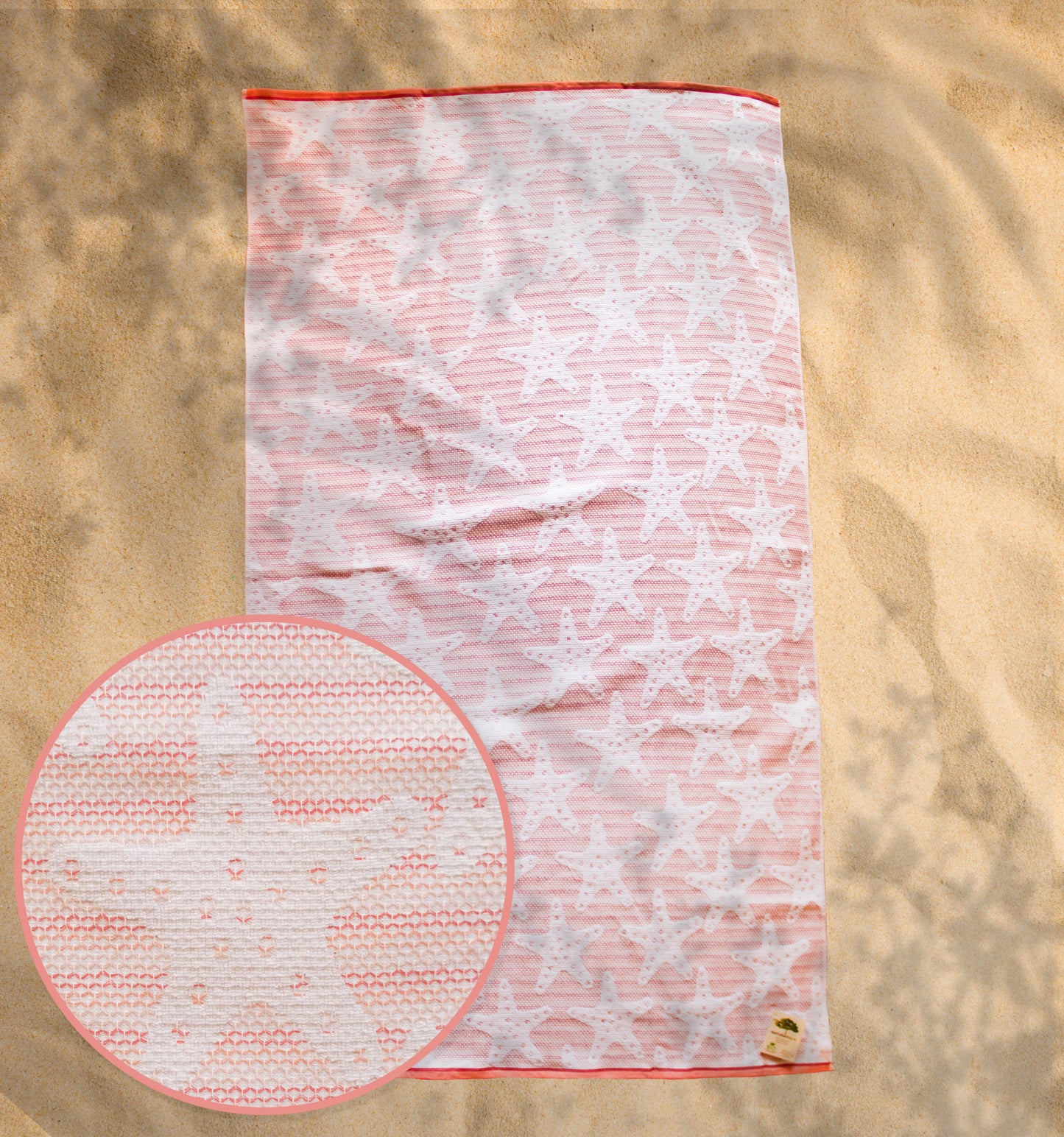 Beach towel NATURAWALK Starfish Palermo, terry cloth, 96x180, 100% organic cotton