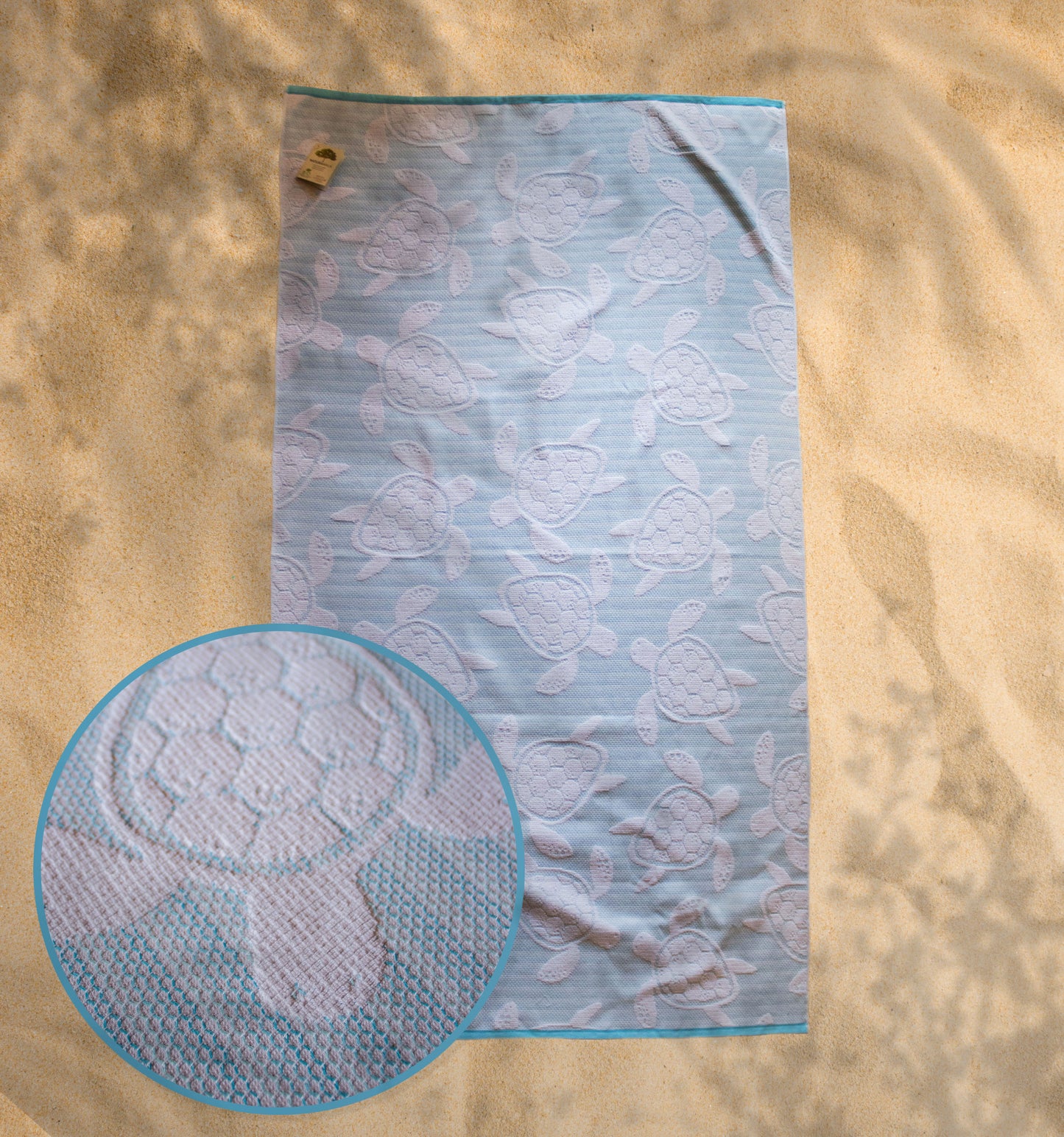 Beach towel NATURAWALK Turtle Turin, 96x180, terry cloth, 100% organic cotton