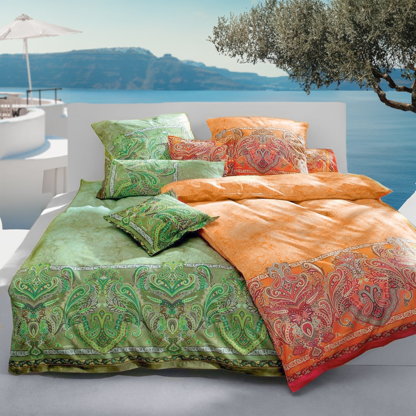 Mako-Satin Bettwäsche | bassetti | Volterra O2 Orange