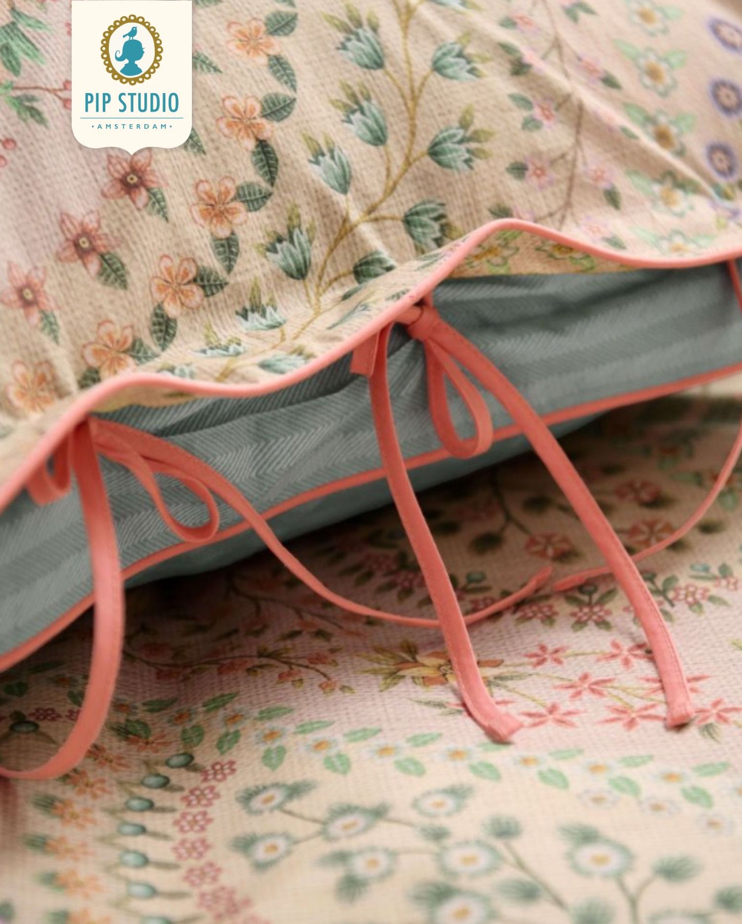 Percale bed linen PIP STUDIO Okinawa Green