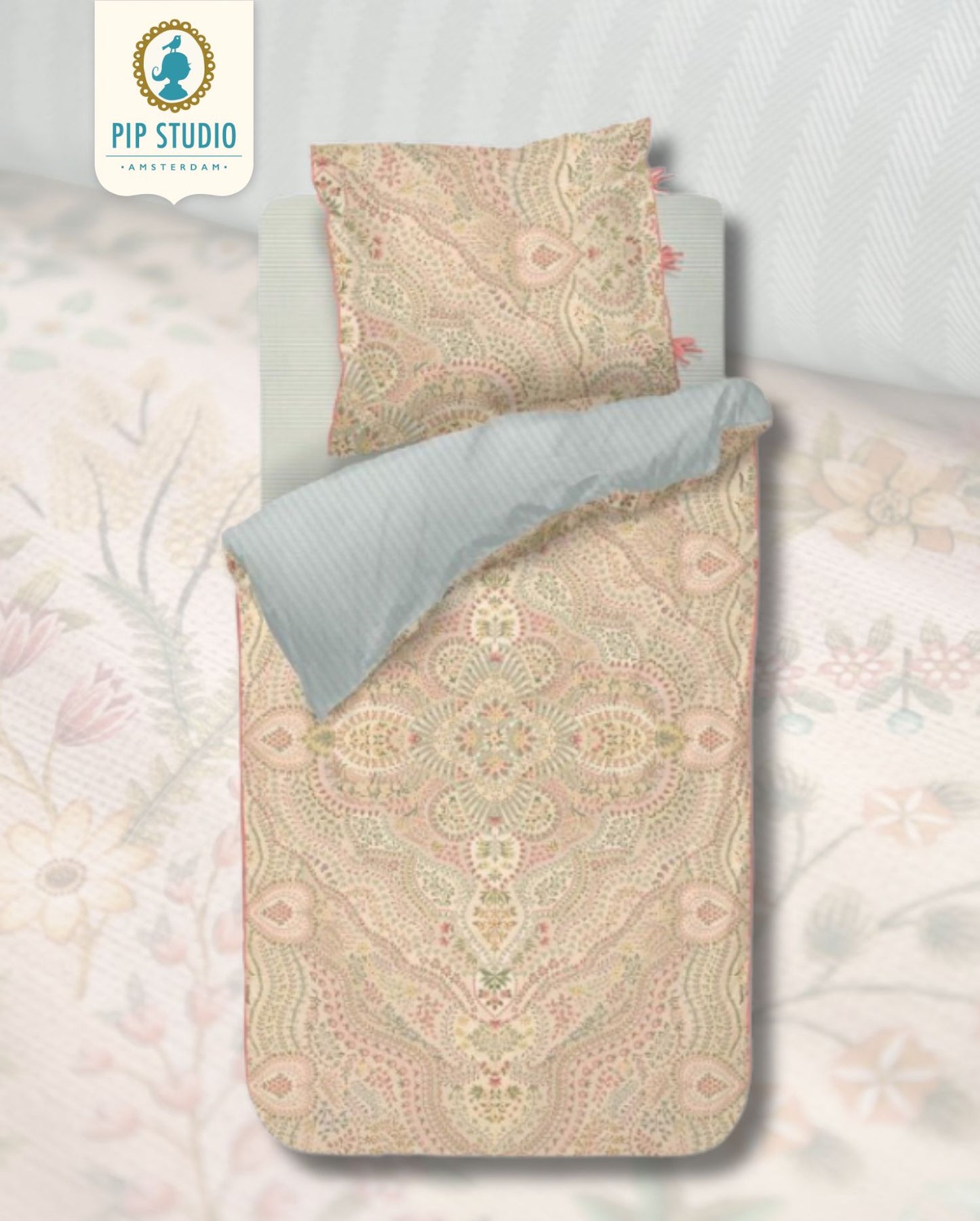 Percale bed linen PIP STUDIO Okinawa Green