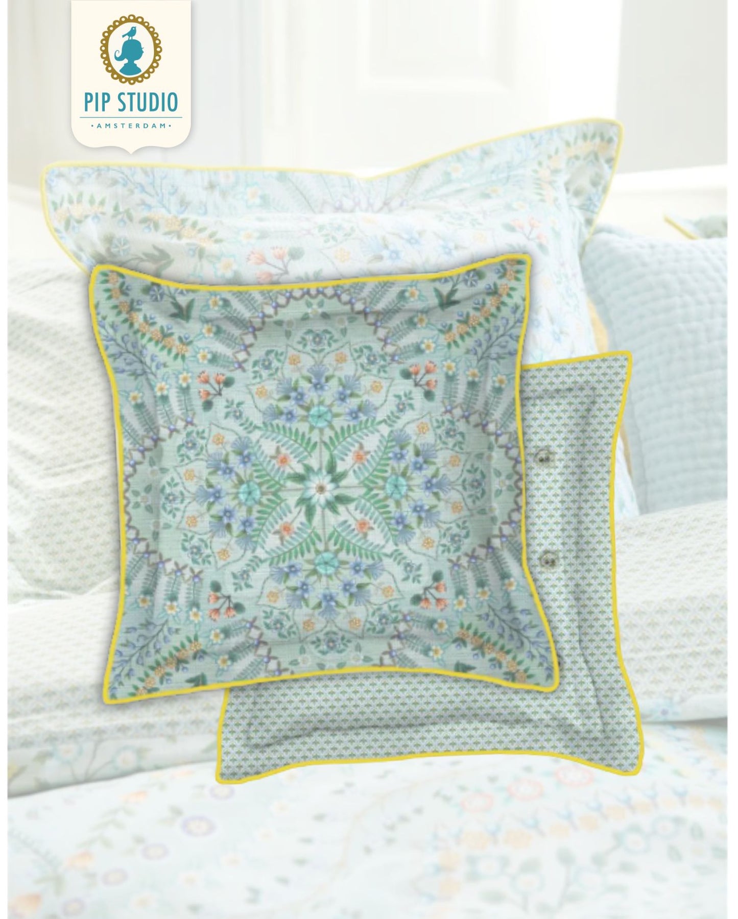 PIP STUDIO Cushion Petites Fleurs Blue 45x45cm