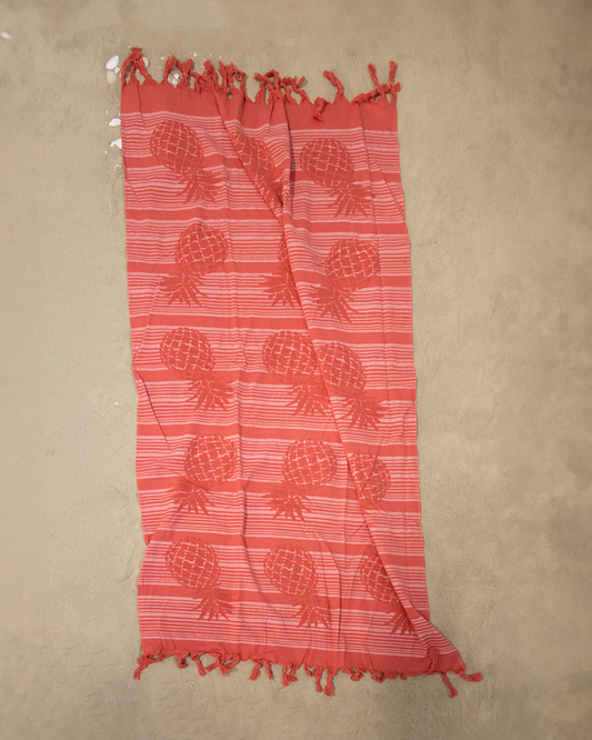 Strandtuch | p.k. | Ananas Rot | 90x180cm