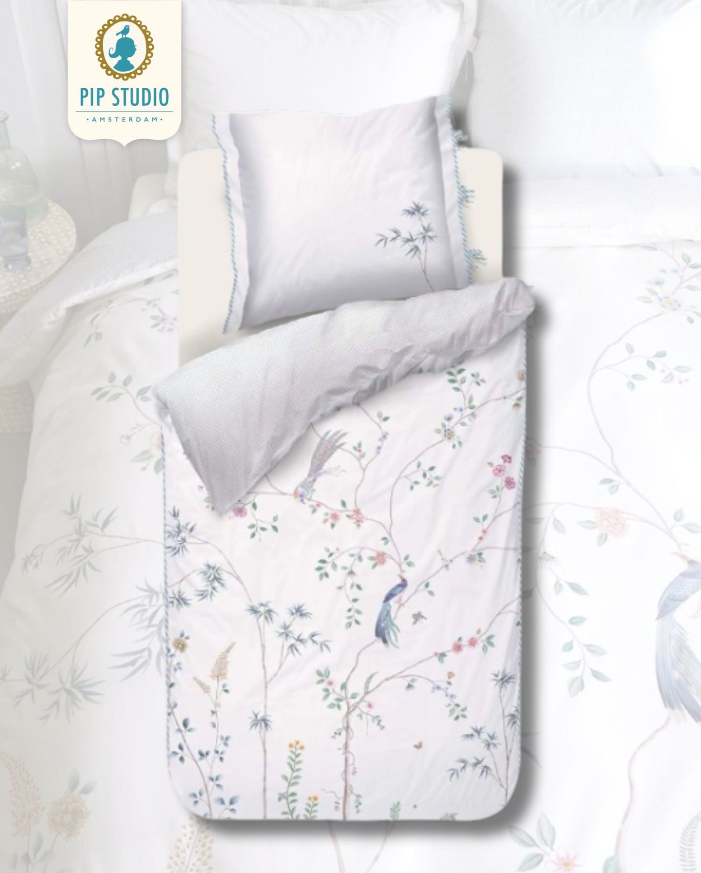 Perkal Bettwäsche | PIP STUDIO | Bamboo Blossom | White