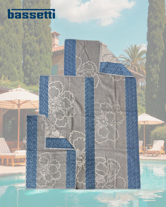 Handtuch | bassetti | Hanami | G1 Blau | verschiedene Größen