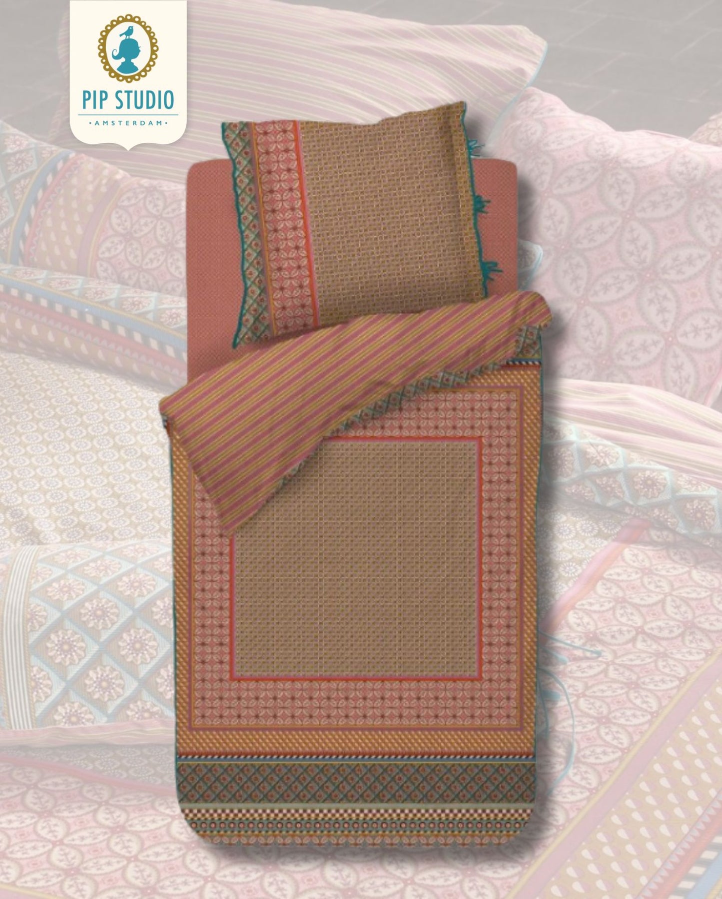 Percale bed linen PIP STUDIO Il Paradiso Light White