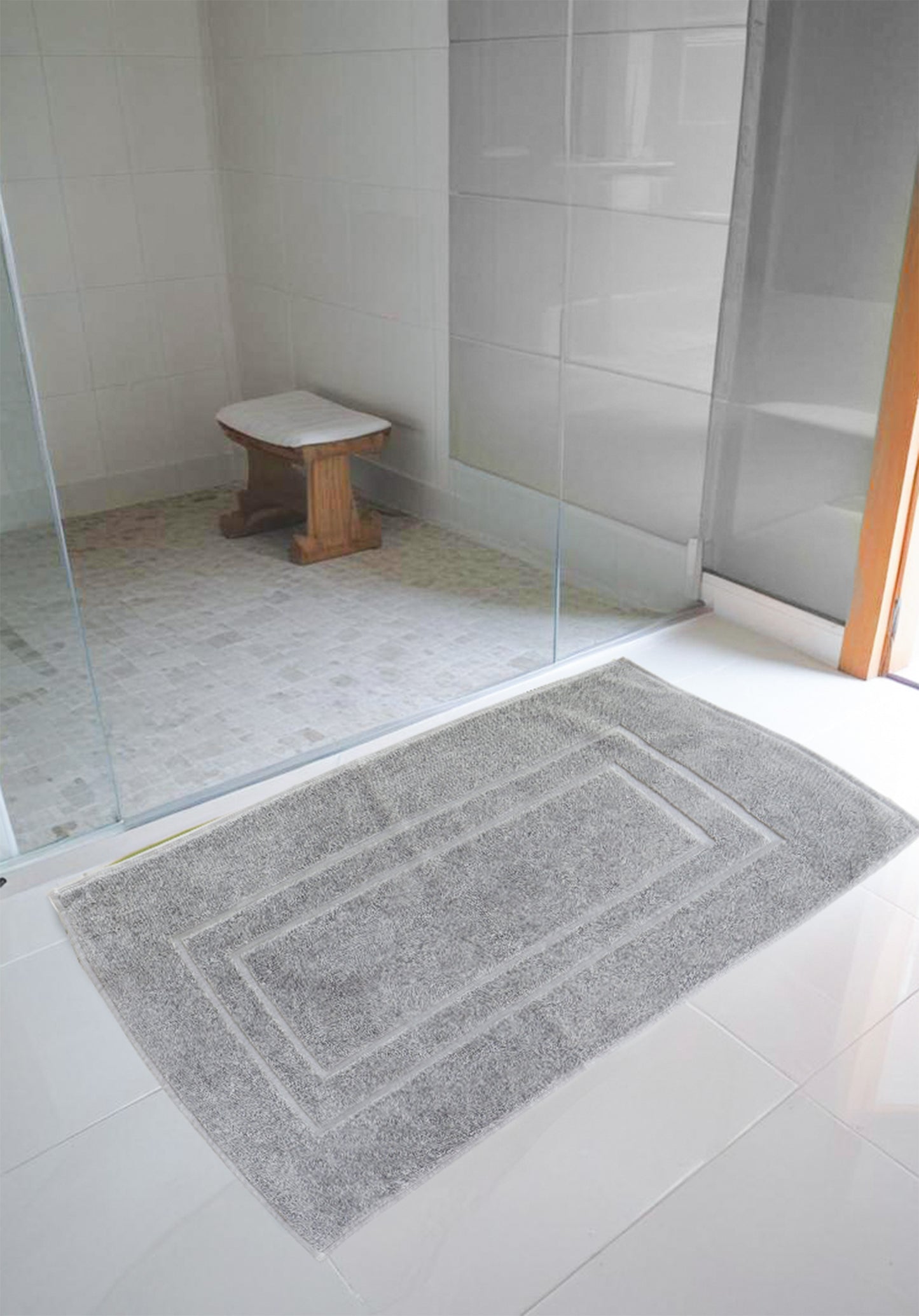Bath mat NATURAWALK Silver 50x80cm 100% organic cotton