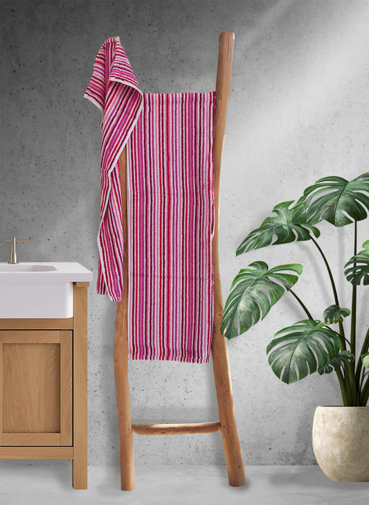 Handtuch | Egeria | Combi Stripes Mauve