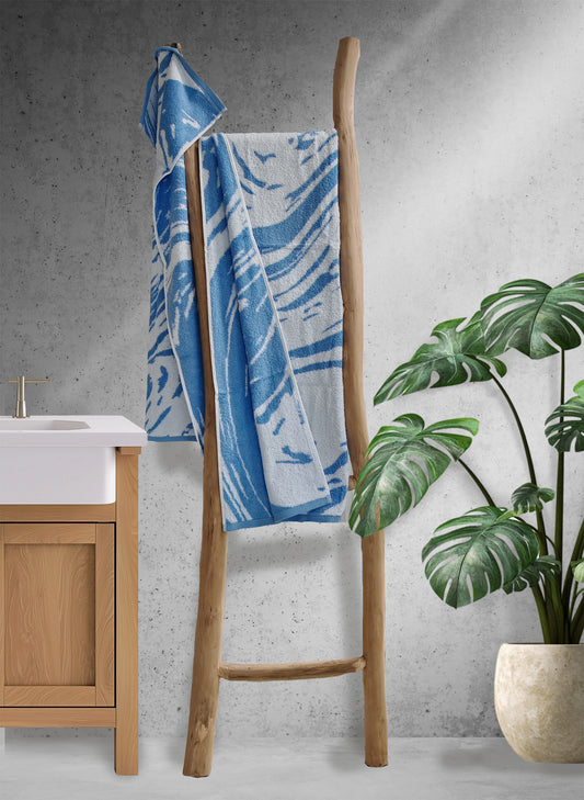 Handtuch | Egeria | Marble | Alaska-Blue