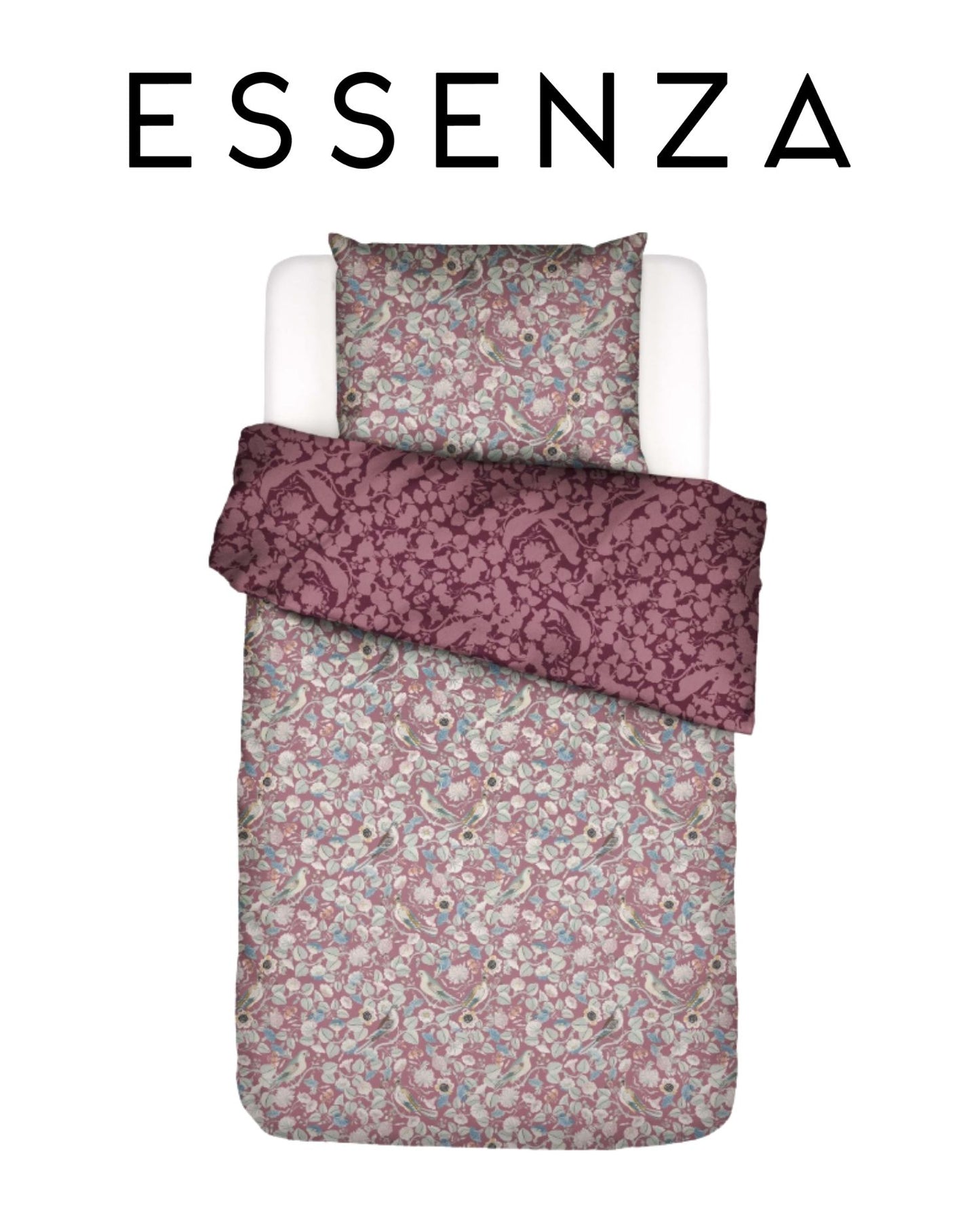 Bio-Baumwollsatin Bettwäsche | ESSENZA | Aleste | Mauve