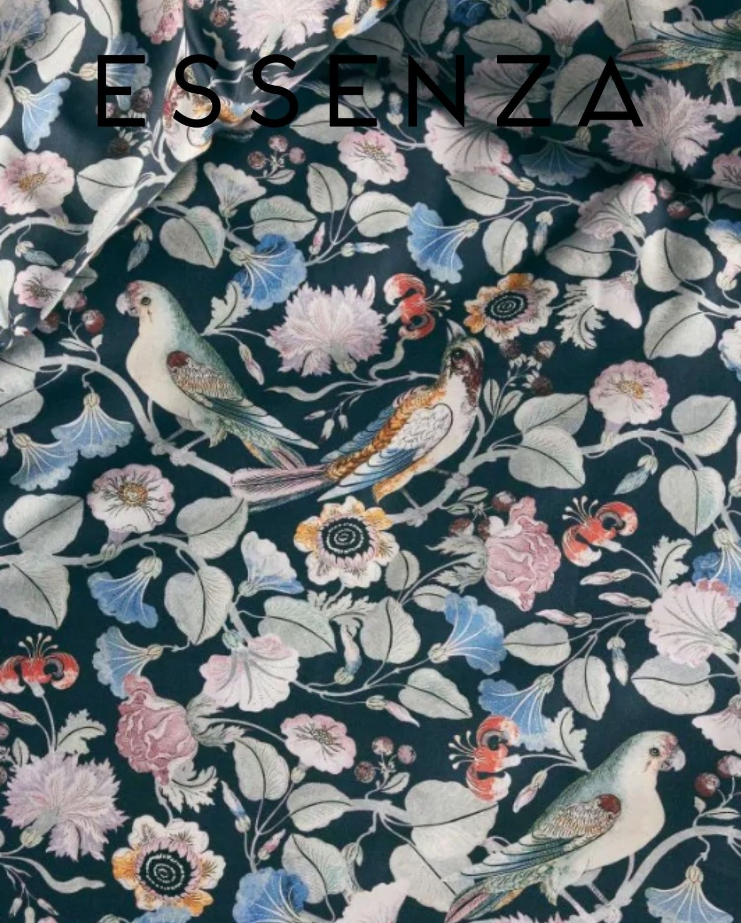 Bio-Baumwollsatin Bettwäsche | ESSENZA | Aleste | Slate Grey