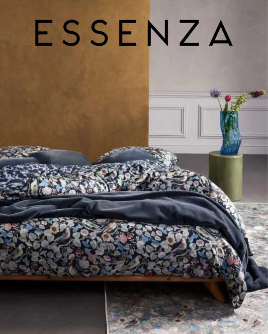 Bio-Baumwollsatin Bettwäsche | ESSENZA | Aleste | Slate Grey