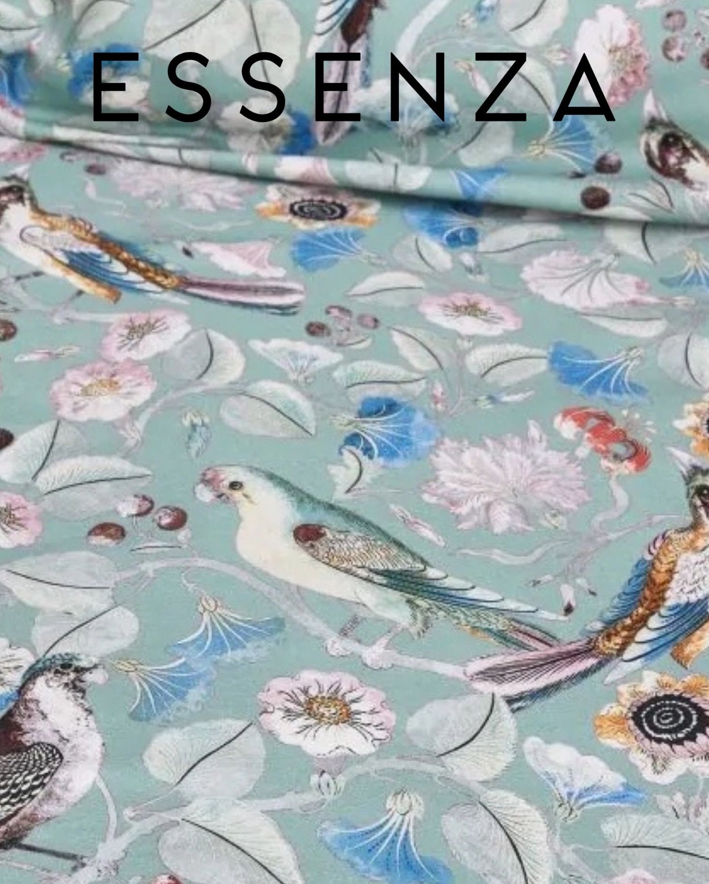 Bio-Baumwollsatin Bettwäsche | ESSENZA | Aleste | Surf Green