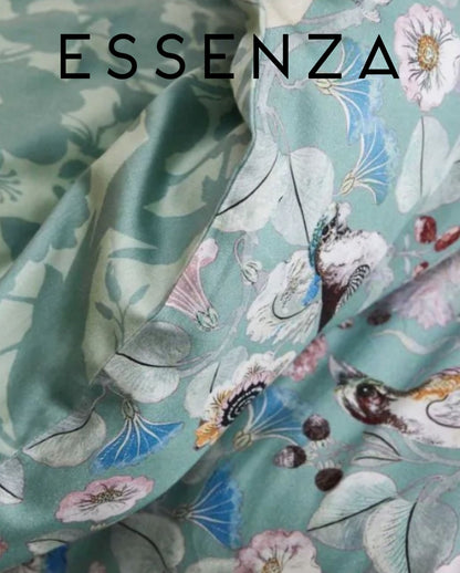 Bio-Baumwollsatin Bettwäsche | ESSENZA | Aleste | Surf Green