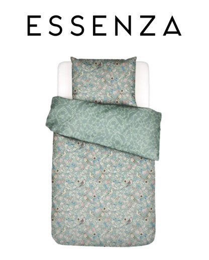 Bio-Baumwollsatin Bettwäsche | ESSENZA | Aleste | Surf Green
