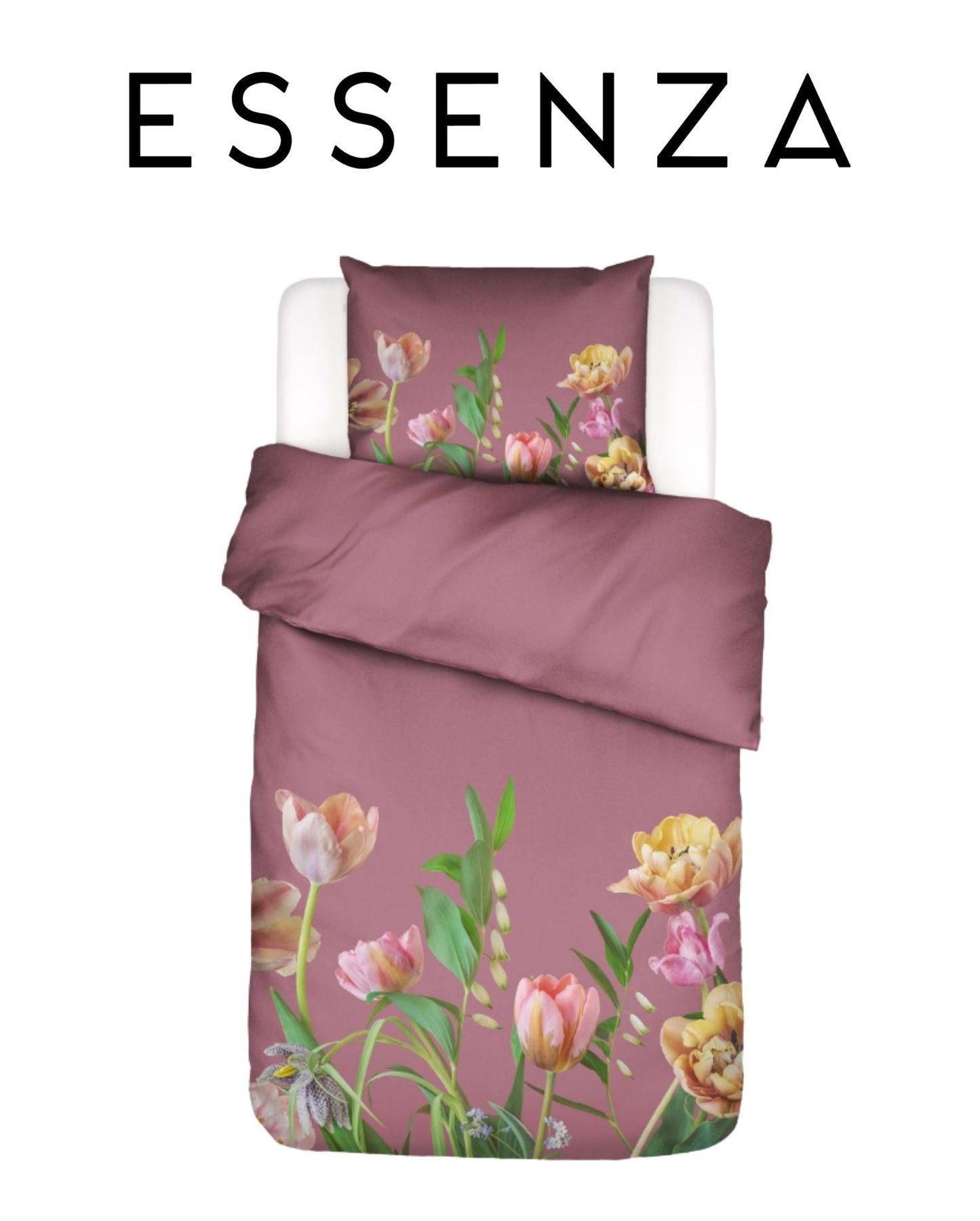 Bio-Baumwollsatin Bettwäsche | ESSENZA | Eloise | Mauve