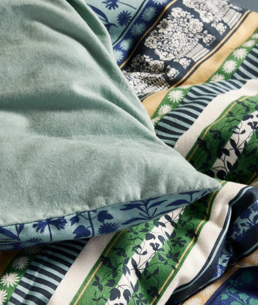 Cotton flannel bed linen ESSENZA Valentina Grey