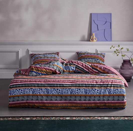Cotton flannel bed linen ESSENZA Valentina Grey