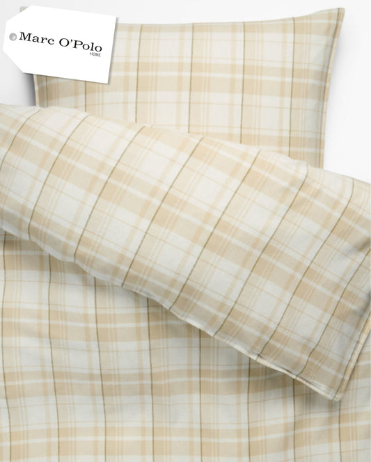 Flanell Bettwäsche | MARC O`POLO | Karo | Oatmeal