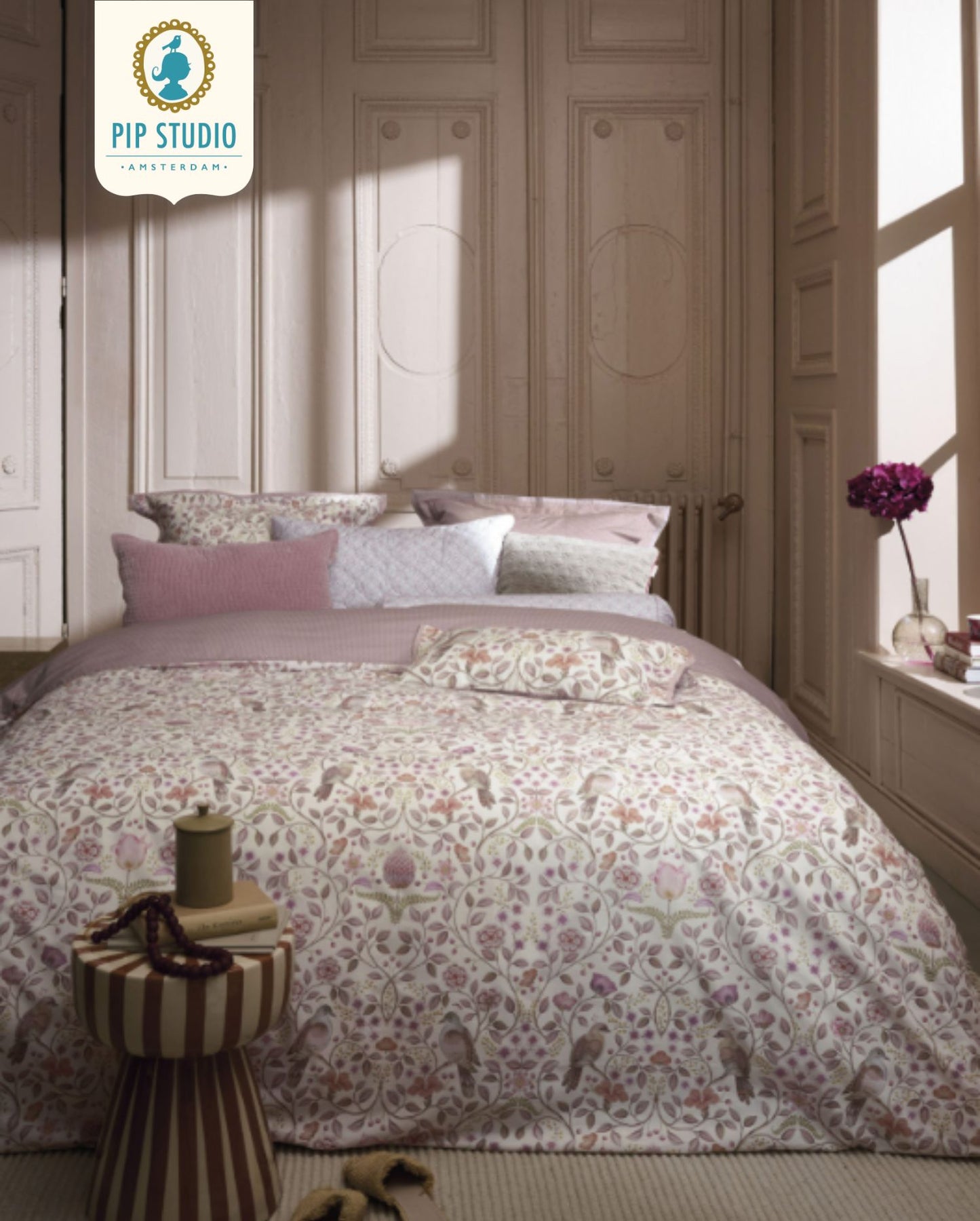Perkal Bettwäsche | PIP STUDIO | Garden Dove | Off-White