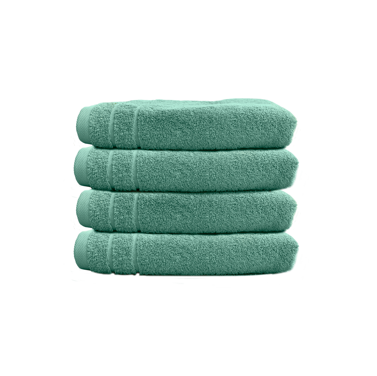 Ein Set aus vier Handtuechern von CARL COTTON aus 100 Prozent Baumwolle. Farbe Mint. Modell Trend Agave.