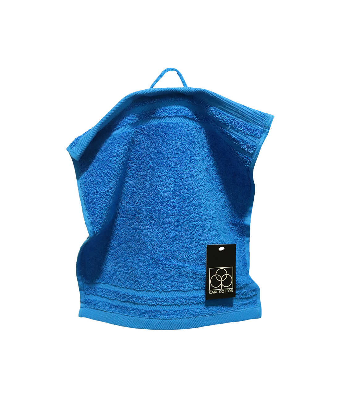 Ein Seiftuch von CARL COTTON aus 100 Prozent Baumwolle in der Groesse 30x30cm. Farbe Blau. Modell Trend Electric Blue.