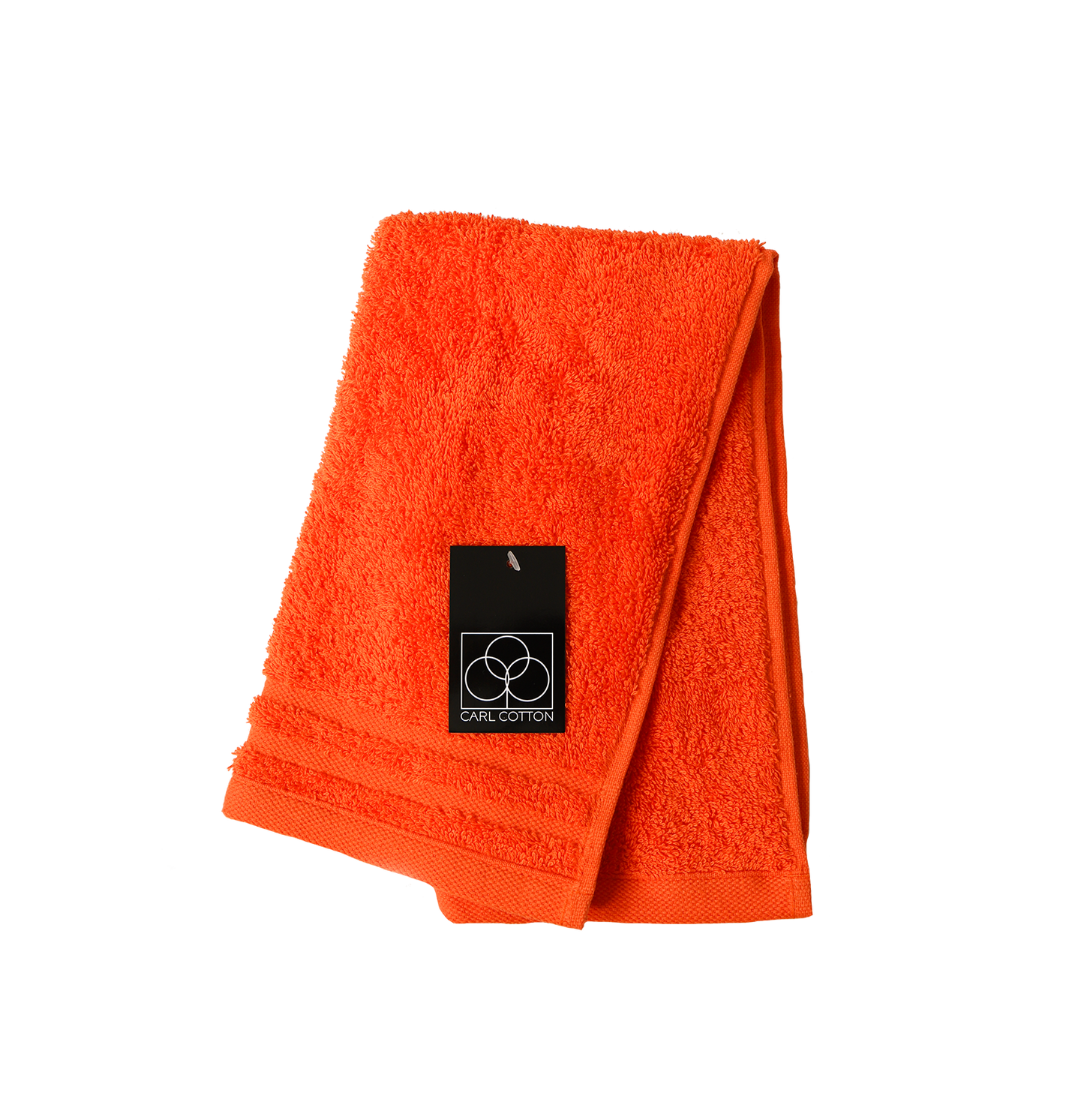 Ein Gaestetuch von CARL COTTON aus 100 Prozent Baumwolle in der Groesse 30x50cm. Farbe Orange. Modell Trend Orange.