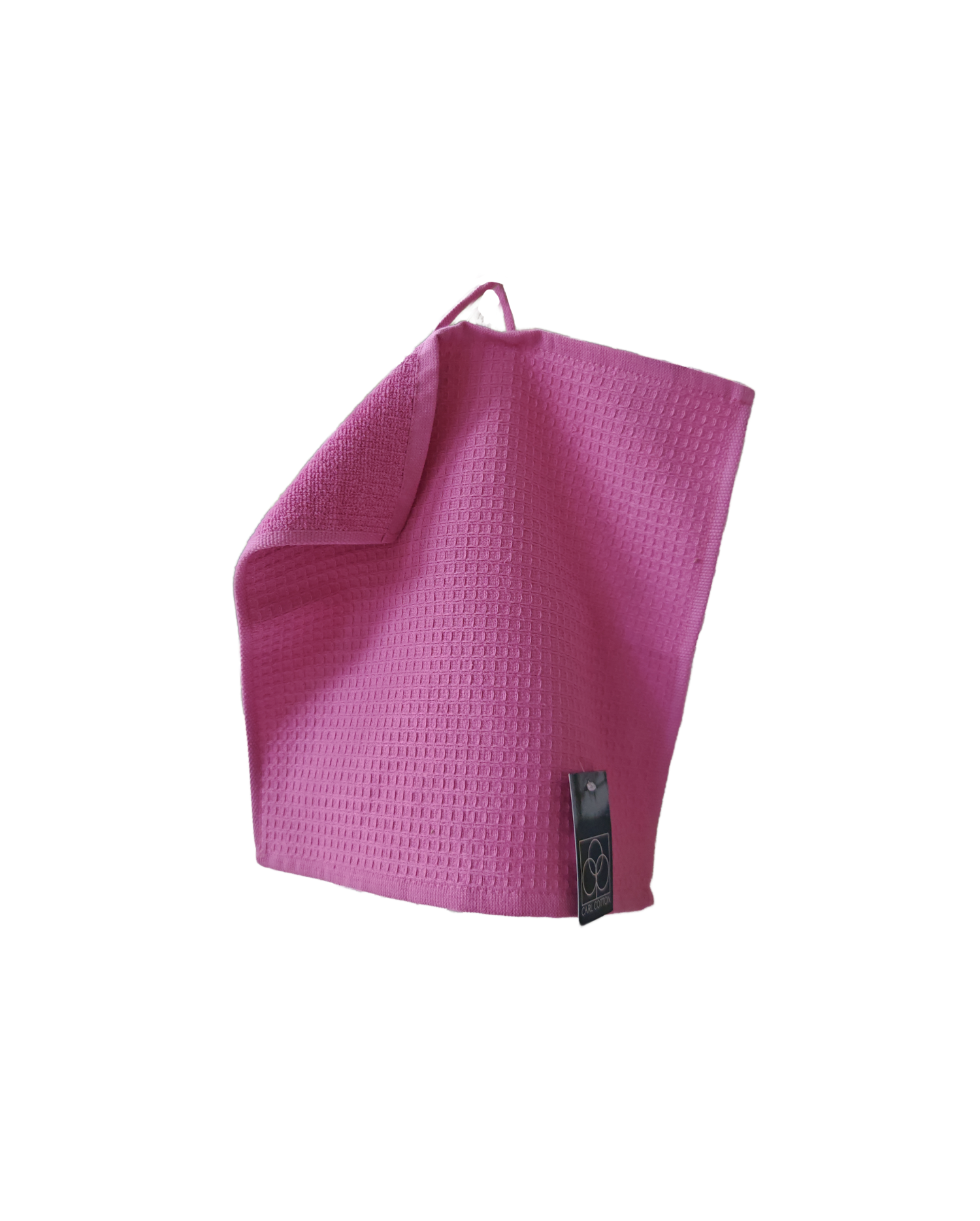Ein Seiftuch von CARL COTTON aus 100 Prozent Baumwolle in der Groesse 30x30cm. Farbe Pink. Modell Waffelpique Crocus.