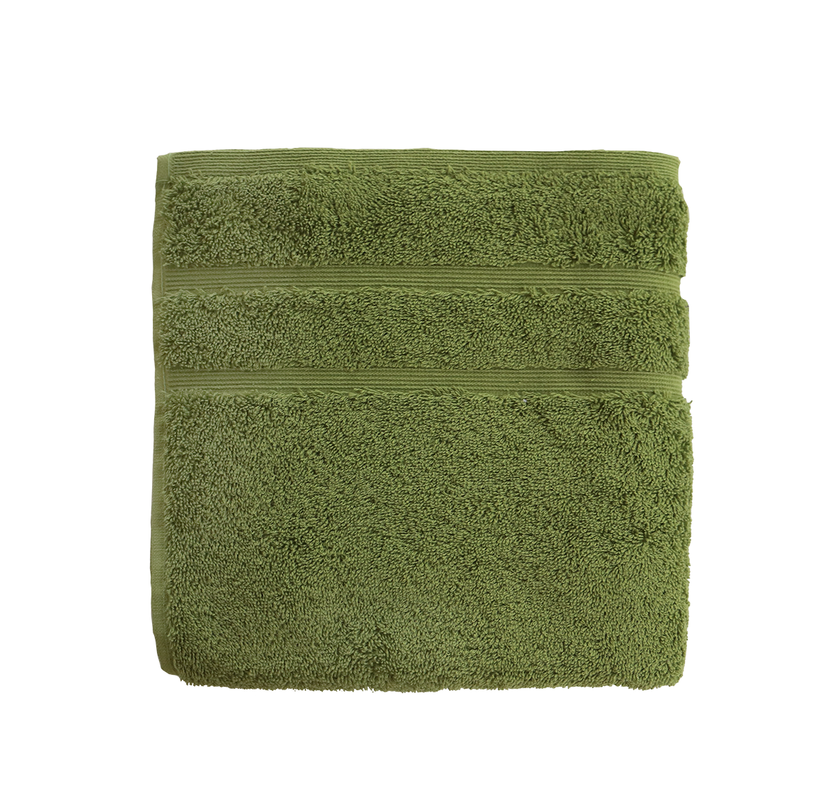 Ein Handtuch von NATURAWALK aus 100 Prozent Bio-Baumwolle in der Groesse 50x100cm. Farbe Gruen. Modell Milano Deluxe Iguana.