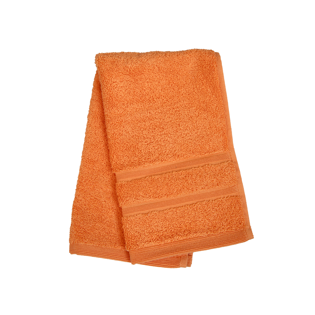 Ein Gaestetuch von NATURAWALK aus 100 Prozent Bio-Baumwolle in der Groesse 30x50cm. Farbe Orange. Modell Milano Deluxe Oxford.