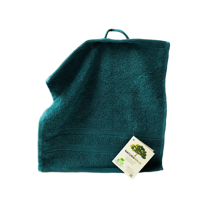 Ein Seiftuch von NATURAWALK aus 100 Prozent Bio-Baumwolle in der Groesse 30x30cm. Farbe Petrol. Modell Milano Deluxe Petrol.