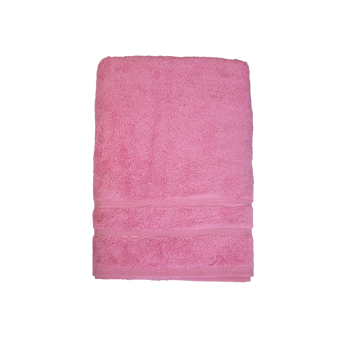 Duschtuch in der Groesse 70x140cm und Badetuch in der Groesse 100x150cm von NATURAWALK aus 100 Prozent Bio-Baumwolle. Farbe Rosa. Modell Milano Deluxe Pink.
