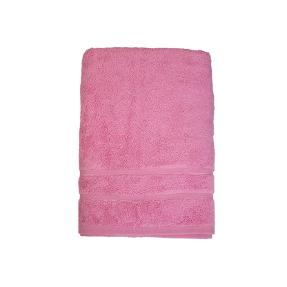 Duschtuch in der Groesse 70x140cm und Badetuch in der Groesse 100x150cm von NATURAWALK aus 100 Prozent Bio-Baumwolle. Farbe Rosa. Modell Milano Deluxe Pink.