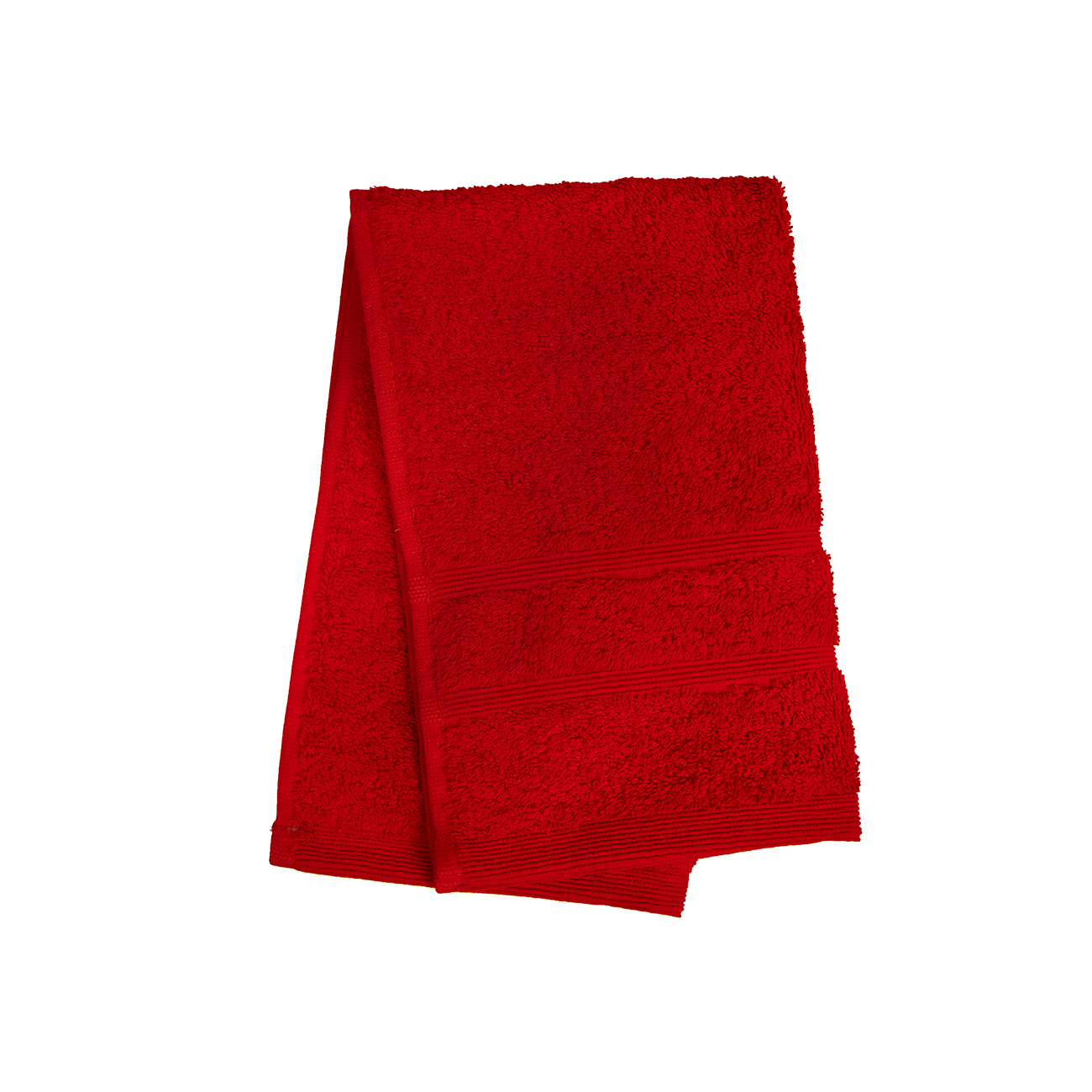 Ein Gaestetuch von NATURAWALK aus 100 Prozent Bio-Baumwolle in der Groesse 30x50cm. Farbe Rot. Modell Milano Deluxe Red.
