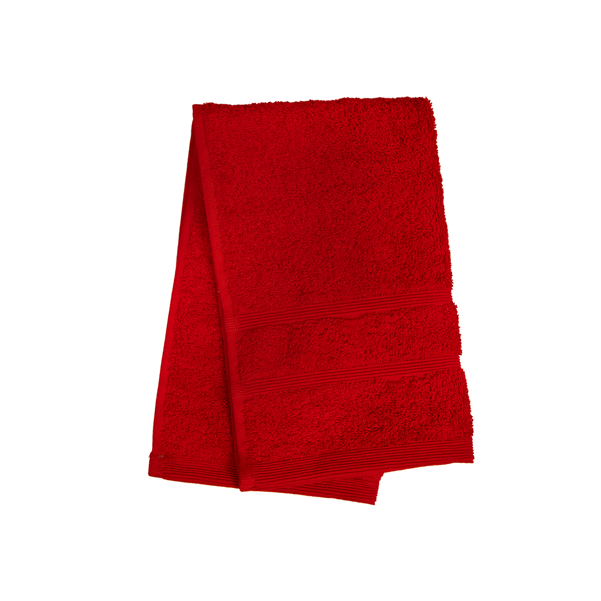 Ein Gaestetuch von NATURAWALK aus 100 Prozent Bio-Baumwolle in der Groesse 30x50cm. Farbe Rot. Modell Milano Deluxe Red.