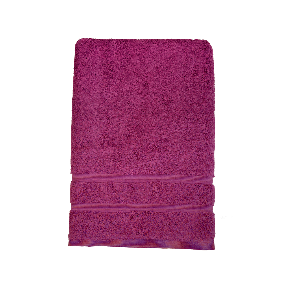 Duschtuch in der Groesse 70x140cm und Badetuch in der Groesse 100x150cm von NATURAWALK aus 100 Prozent Bio-Baumwolle. Farbe Pink. Modell Milano Deluxe Vivid Pink.