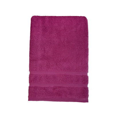 Duschtuch in der Groesse 70x140cm und Badetuch in der Groesse 100x150cm von NATURAWALK aus 100 Prozent Bio-Baumwolle. Farbe Pink. Modell Milano Deluxe Vivid Pink.