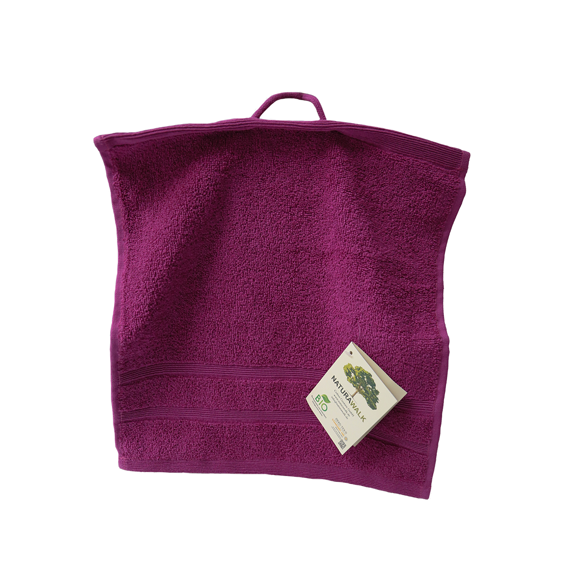Ein Seiftuch von NATURAWALK aus 100 Prozent Bio-Baumwolle in der Groesse 30x30cm. Farbe Pink. Modell Milano Deluxe Vivid Pink.