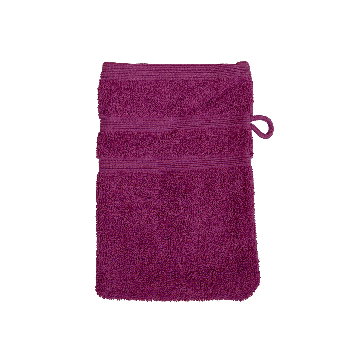 Ein Waschhandschuh von NATURAWALK aus 100 Prozent Bio-Baumwolle in der Groesse 16x21cm. Farbe Pink. Modell Milano Deluxe Vivid Pink.