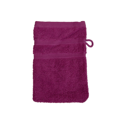 Ein Waschhandschuh von NATURAWALK aus 100 Prozent Bio-Baumwolle in der Groesse 16x21cm. Farbe Pink. Modell Milano Deluxe Vivid Pink.