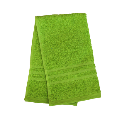 Ein Gaestetuch von NATURAWALK aus 100 Prozent Bio-Baumwolle in der Groesse 30x50cm. Farbe Gruen. Modell Milano Exclusiv Gruen.