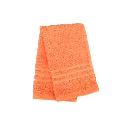Ein Gaestetuch von NATURAWALK aus 100 Prozent Bio-Baumwolle in der Groesse 30x50cm. Farbe Orange. Modell Milano Exclusiv Orange.