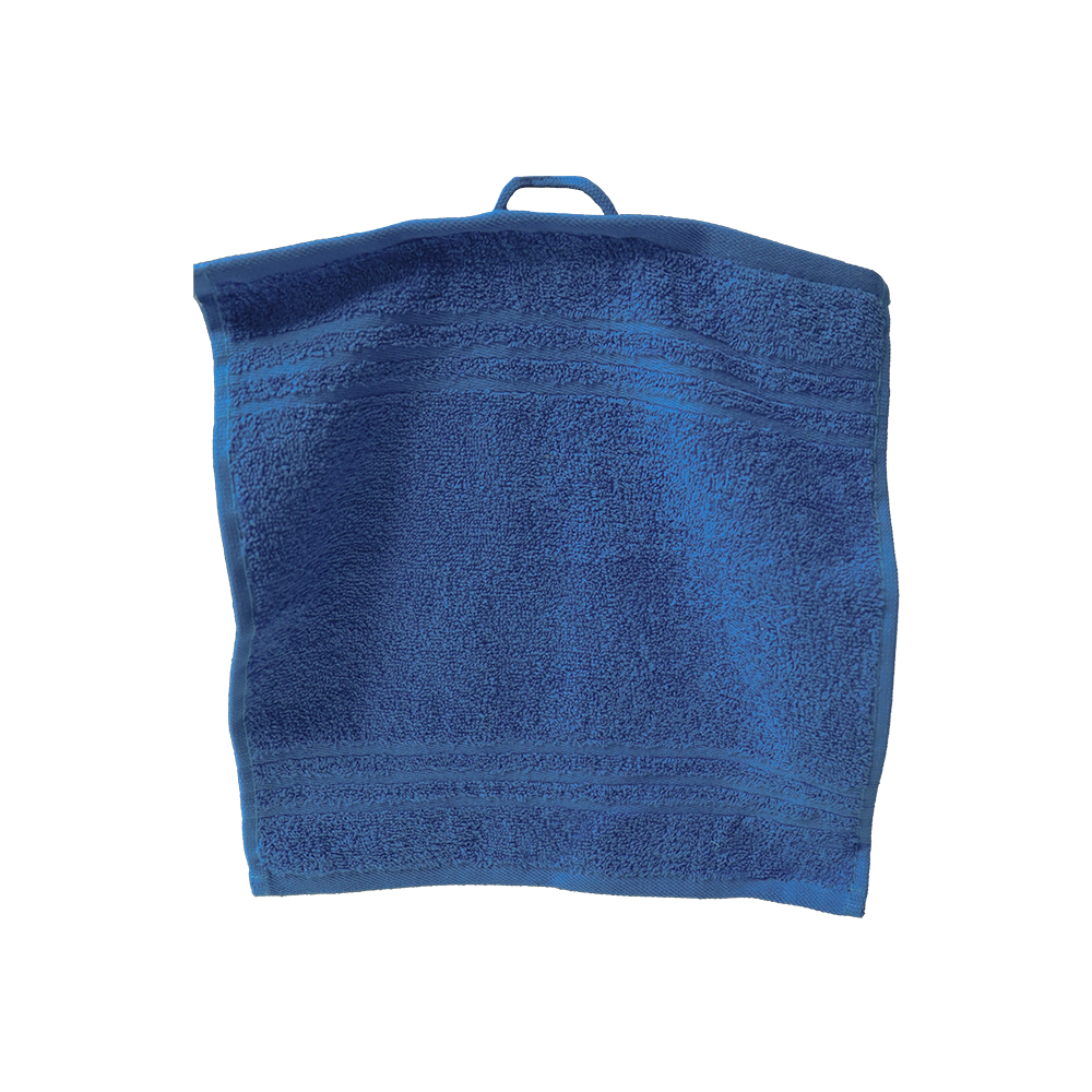 Ein Seiftuch von NATURAWALK aus 100 Prozent Bio-Baumwolle in der Groesse 30x30cm. Farbe Blau. Modell Milano Exclusiv Royalblau.