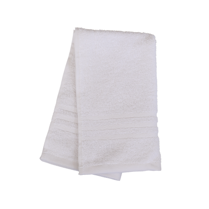 Ein Gaestetuch von NATURAWALK aus 100 Prozent Bio-Baumwolle in der Groesse 30x50cm. Farbe Weiss. Modell Milano Exclusiv Weiss.