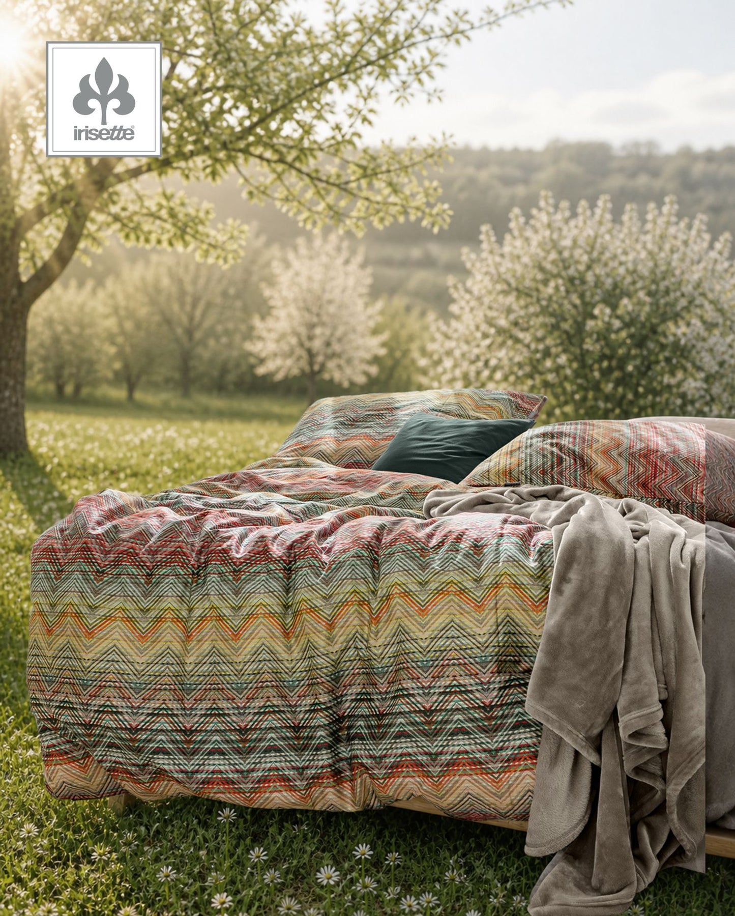 Mako satin bed linen Irisette Coloria