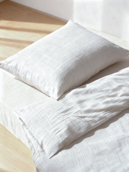 Musselin Bettwäsche | Kaeppel | Uni in Mintgrün Hellgrau, Weiß, Creme oder Dunkelgrau