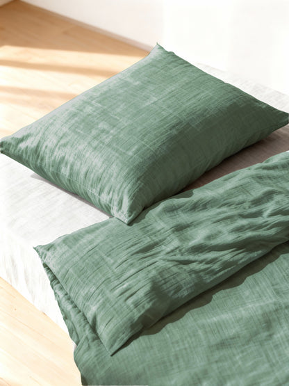 Musselin Bettwäsche | Kaeppel | Uni in Mintgrün Hellgrau, Weiß, Creme oder Dunkelgrau