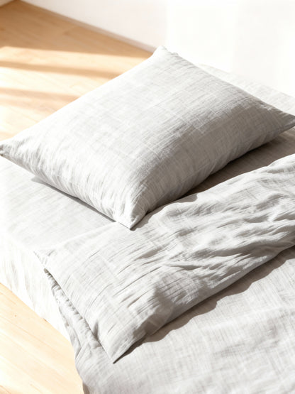 Musselin Bettwäsche | Kaeppel | Uni in Mintgrün Hellgrau, Weiß, Creme oder Dunkelgrau